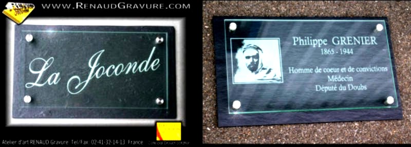 Plaque fun&eacute;raire pour monument familiale