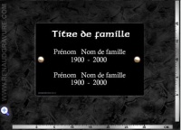 Plaque fun&eacute;raire &agrave; fixer + texte