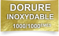 Dorure &agrave; la feuille d'or 24 carats 1000/1000&egrave;mes inoxydable