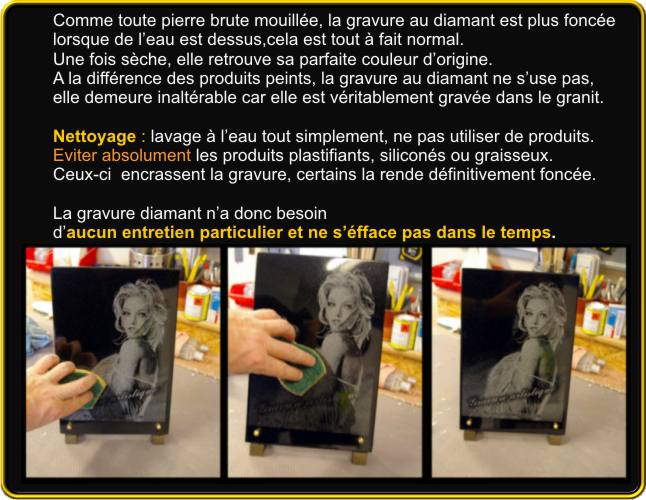 Conseil de nettoyage d'une plaque pour le cimeti&egrave;re