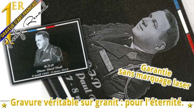 Plaque fun�raire portrait photo � personnaliser