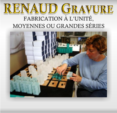 Nos r&eacute;alisons des gravure &agrave; l'unit&eacute; mais aussi des petites et grandes s&eacute;ries. Demandez nous un devis.