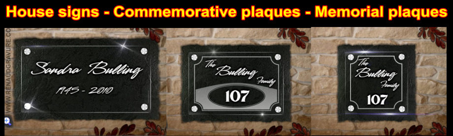 Memorial plates