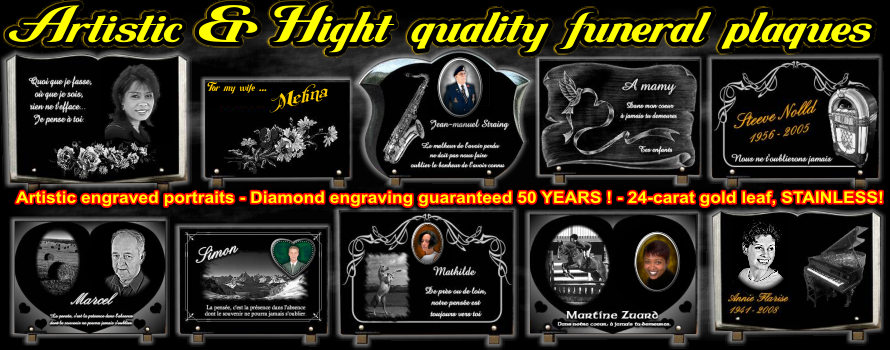 Funeral plaques tombstone, memorial plaques