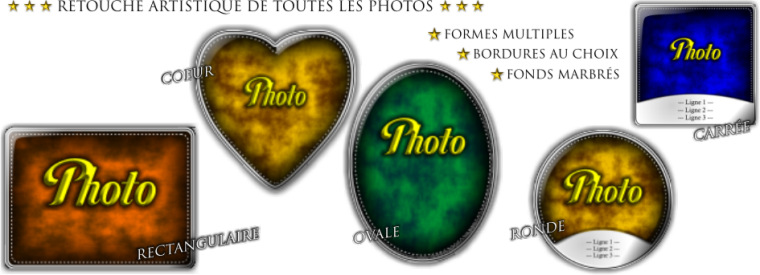 Tous les formats de photos médaillons pour cimetières.