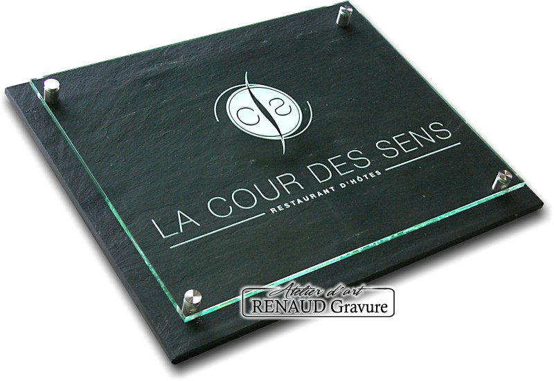 plaque pro en verre