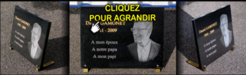 Tr&egrave;s belle plaque fun&eacute;raire en granit