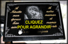 Article de tombe en granit