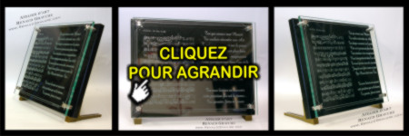 Plaque en verre avec plaque en granit