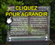 Notes de musique sur plaque funeraire en verre grav&eacute; et personnalis&eacute;e.