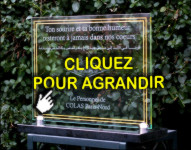 Plaque de verre grav&eacute; pour s&eacute;pultutes et d&eacute;c&egrave;s