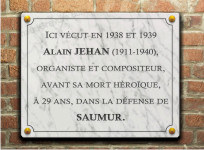 Plaque comm&eacute;morative en marbre de carrare