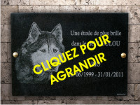 PLaque fun&eacute;raire pour animaux