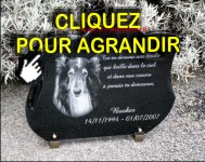 Plaques fun&eacute;raires pour animaux, chiens et chats