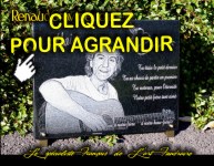 Chanteur musicien sur une plaque de cimeti&egrave;re