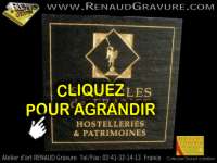Plaque fun&eacute;raire en verre grav&eacute; avec photo sur article funeraire