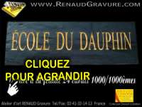 Plaque fun&eacute;raire en verre grav&eacute; avec photo sur article funeraire