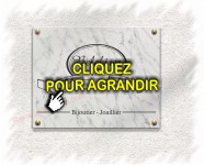 Plaque professionnelle en marbre blanc