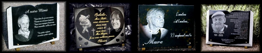 La gravure de portrait sur plaque fun&eacute;raire