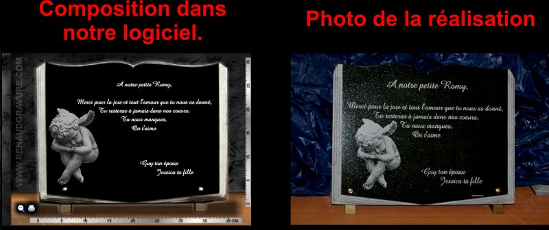 plaque fun&eacute;raire grav&eacute;e sur mesure