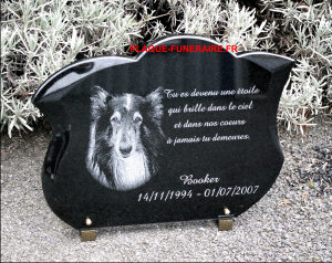 Funeral plate, pet memorial