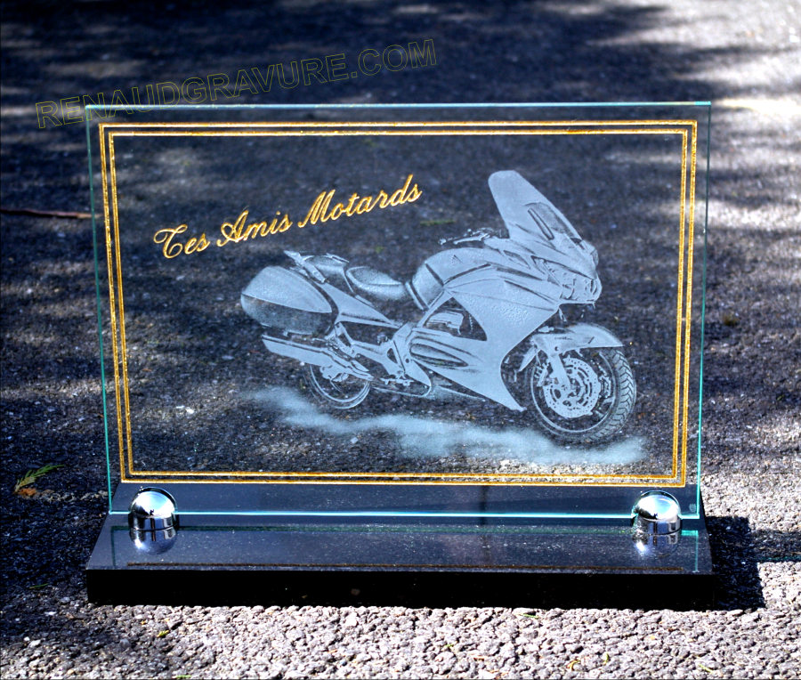 plaque fun&eacute;raire verre