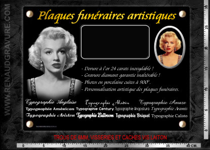 Plaque funeraire de d&eacute;monstration