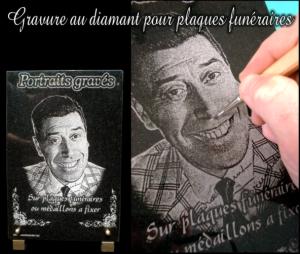 Plaque funéraire avec photo