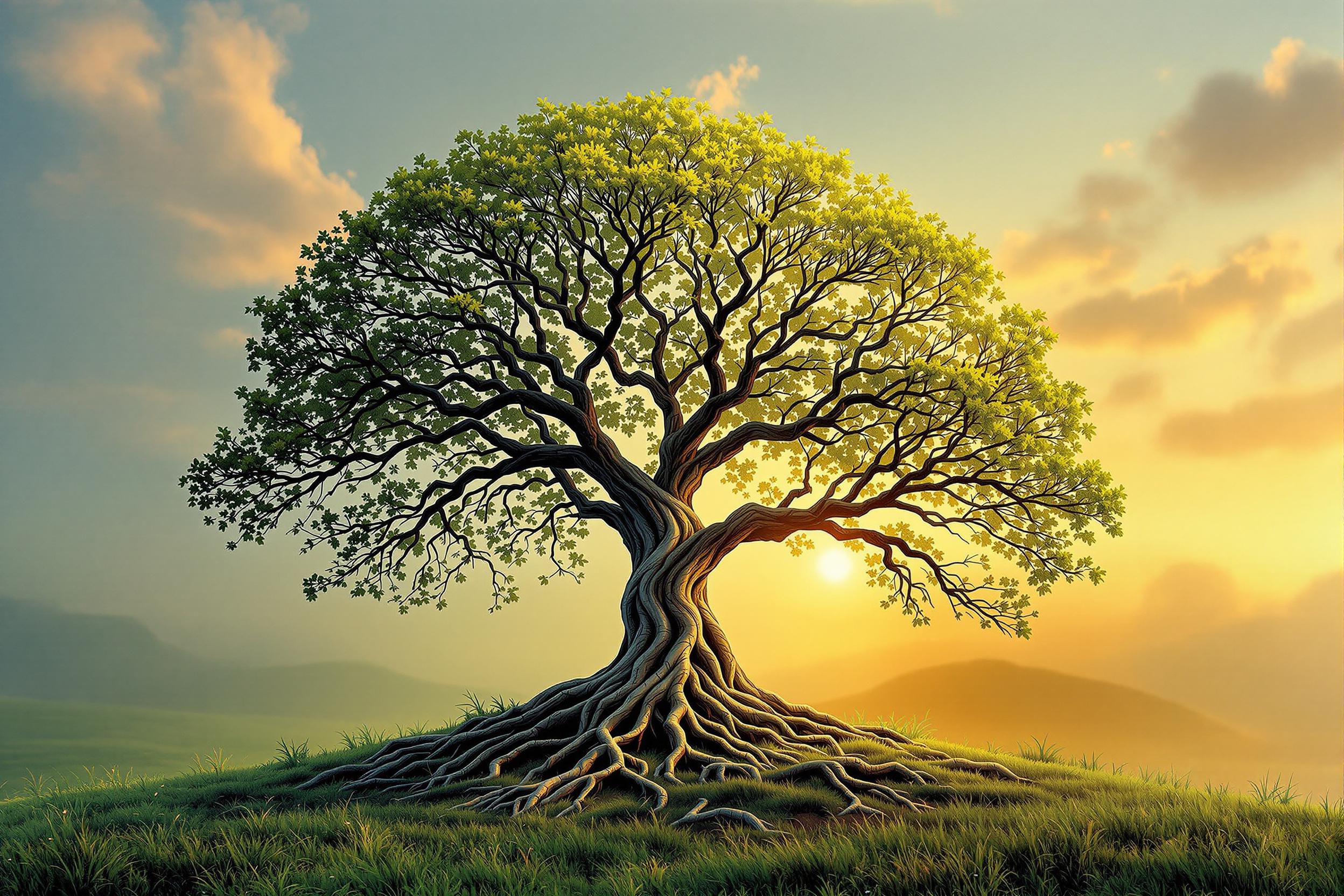 Arbre de vie moderne et traditionnel