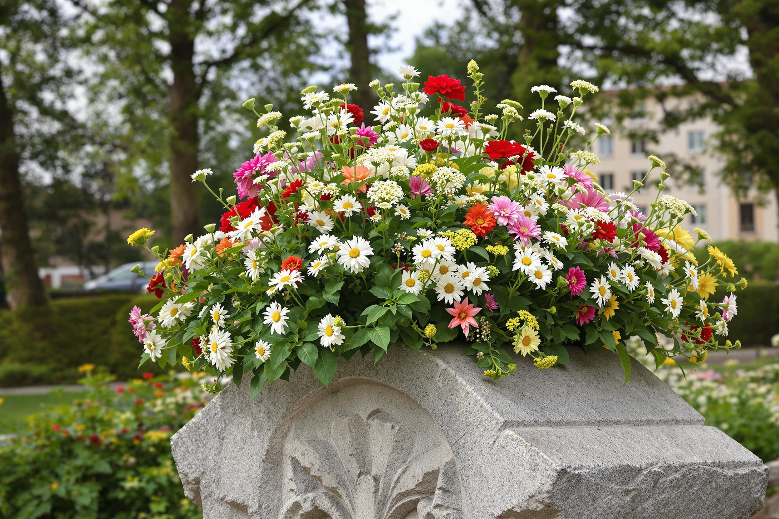 fleurs bruyère au cimetière