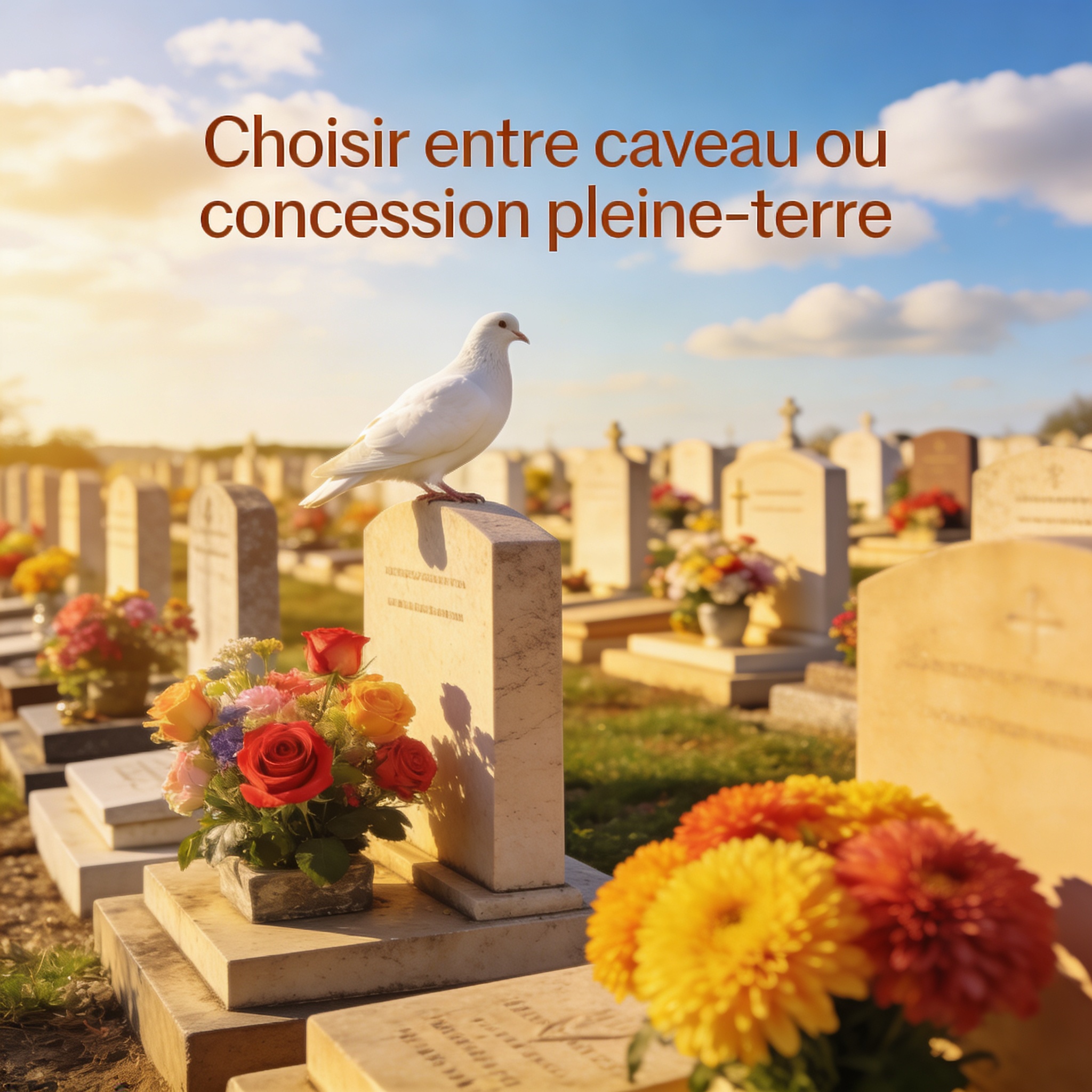 Choisir entre caveau ou concession pleine-terre