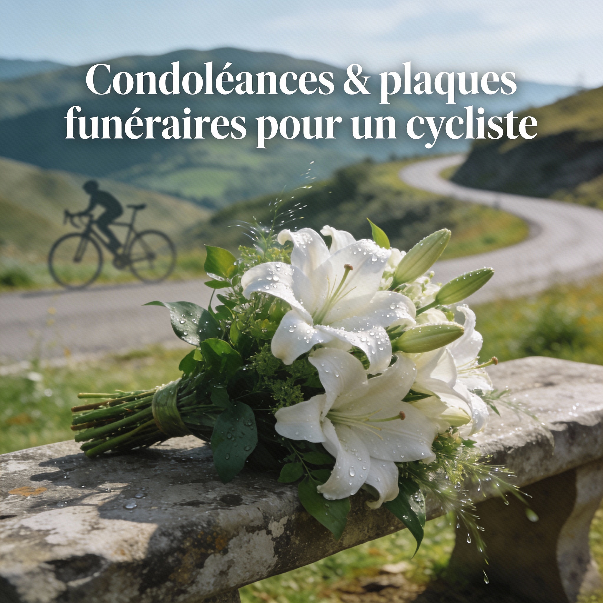 Condoléances et plaques funéraires pour un cycliste