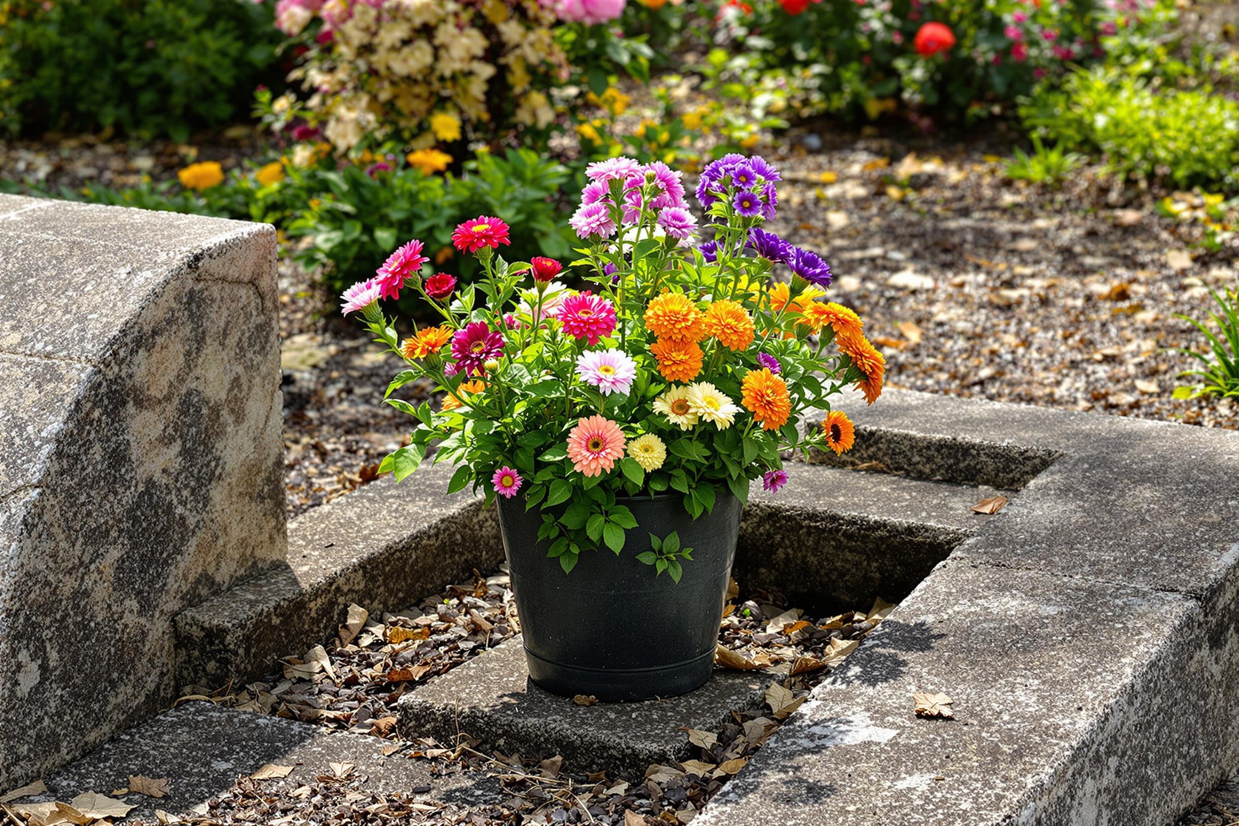 fleurs pour le cimetière