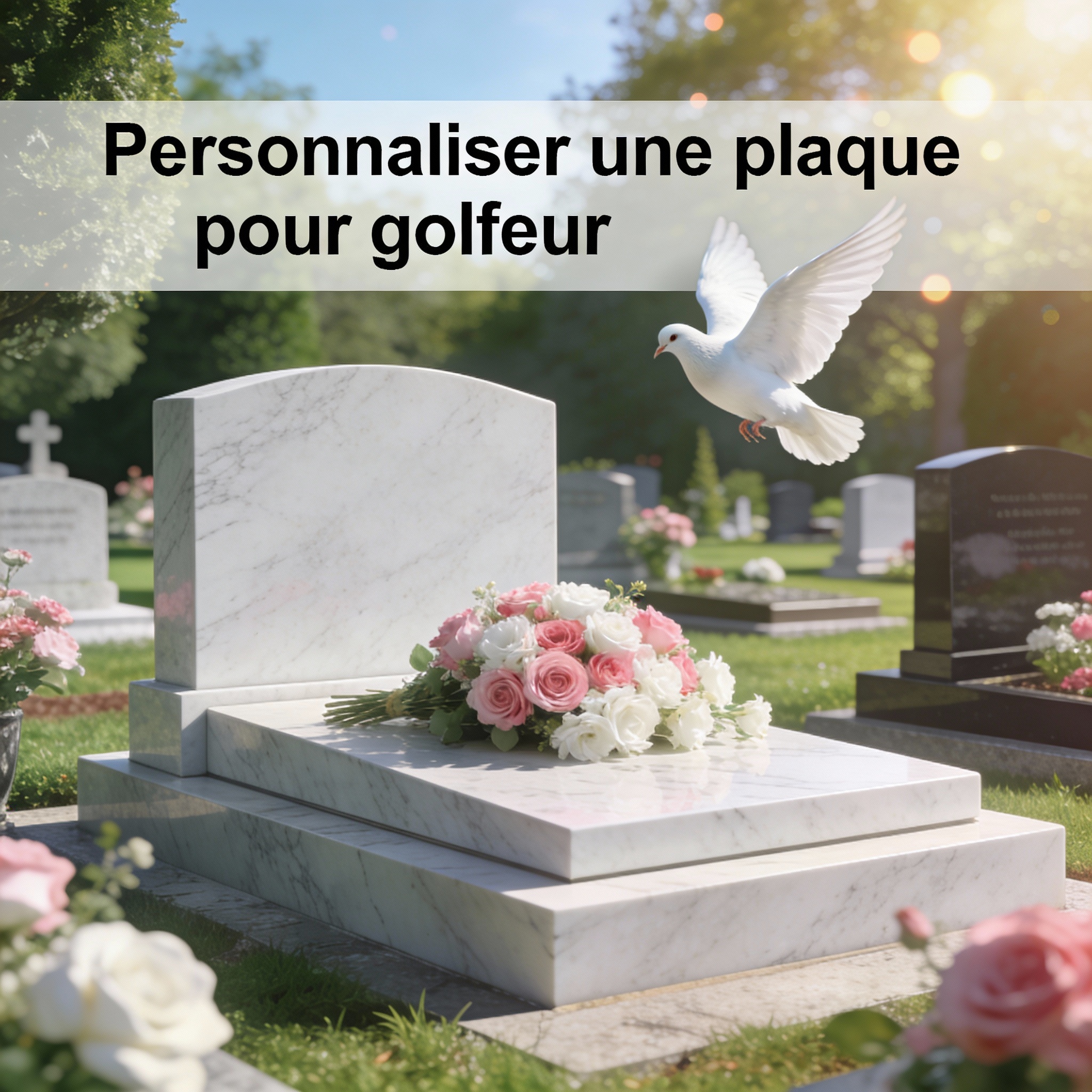 personnaliser une plaque funéraire pour golfeur