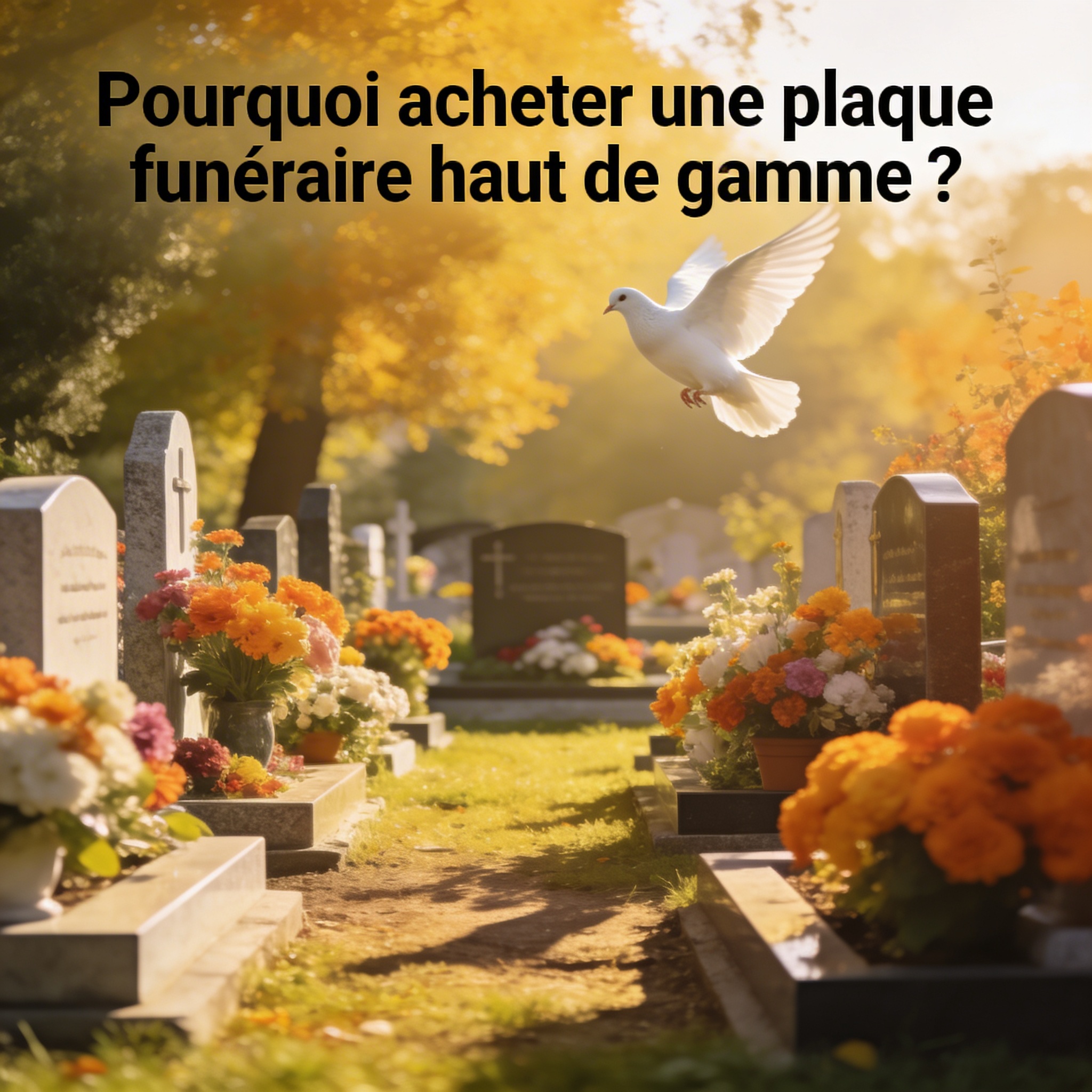 Plaque funéraire haut de gamme personnalisée