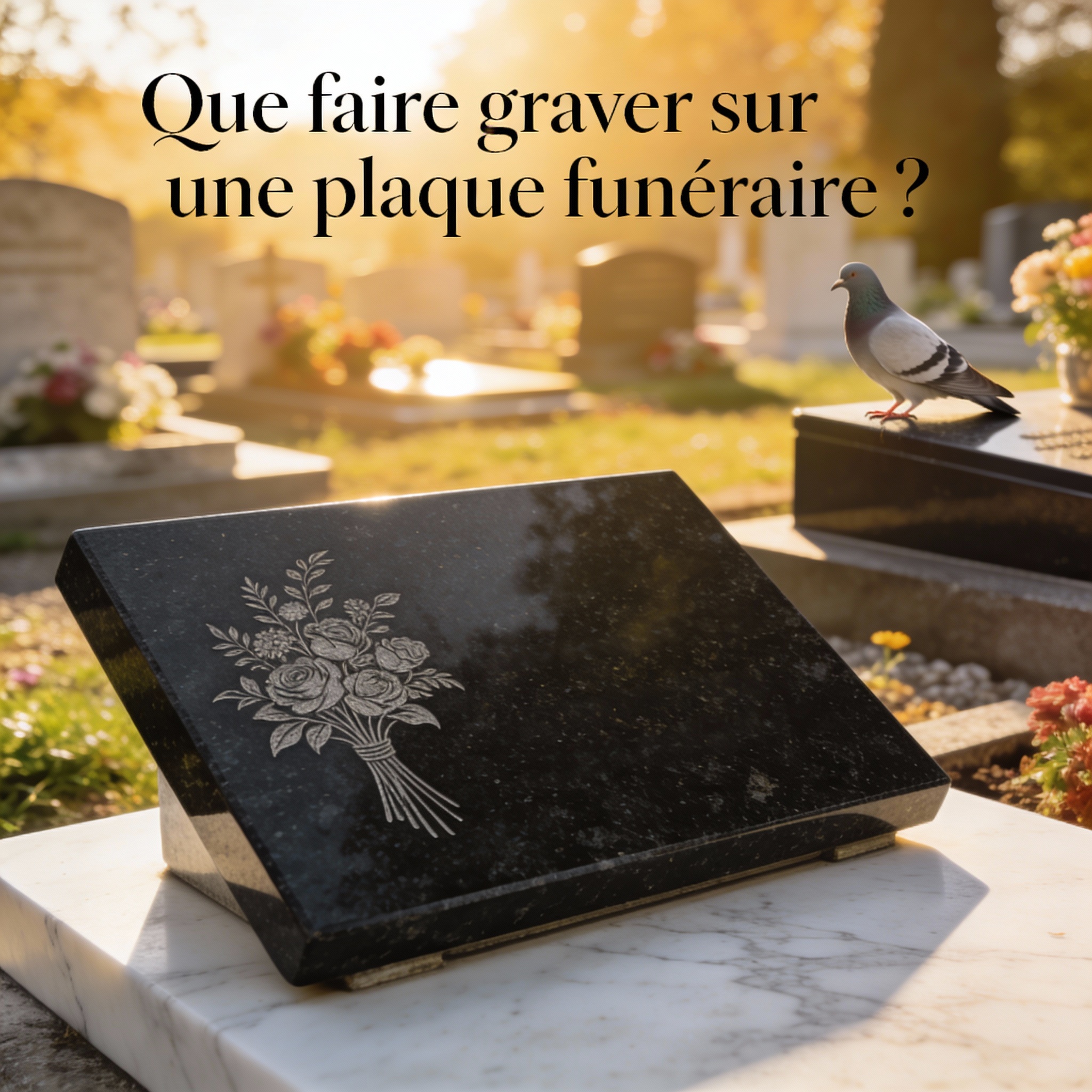 Quels inscriptions faire graver sur une plaque funéraire ?