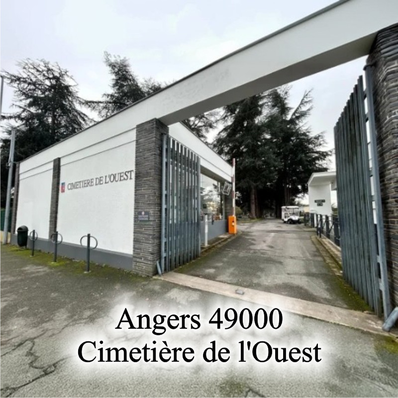 Entrée du cimetière de l’Ouest à Angers (rue de la Meignanne)