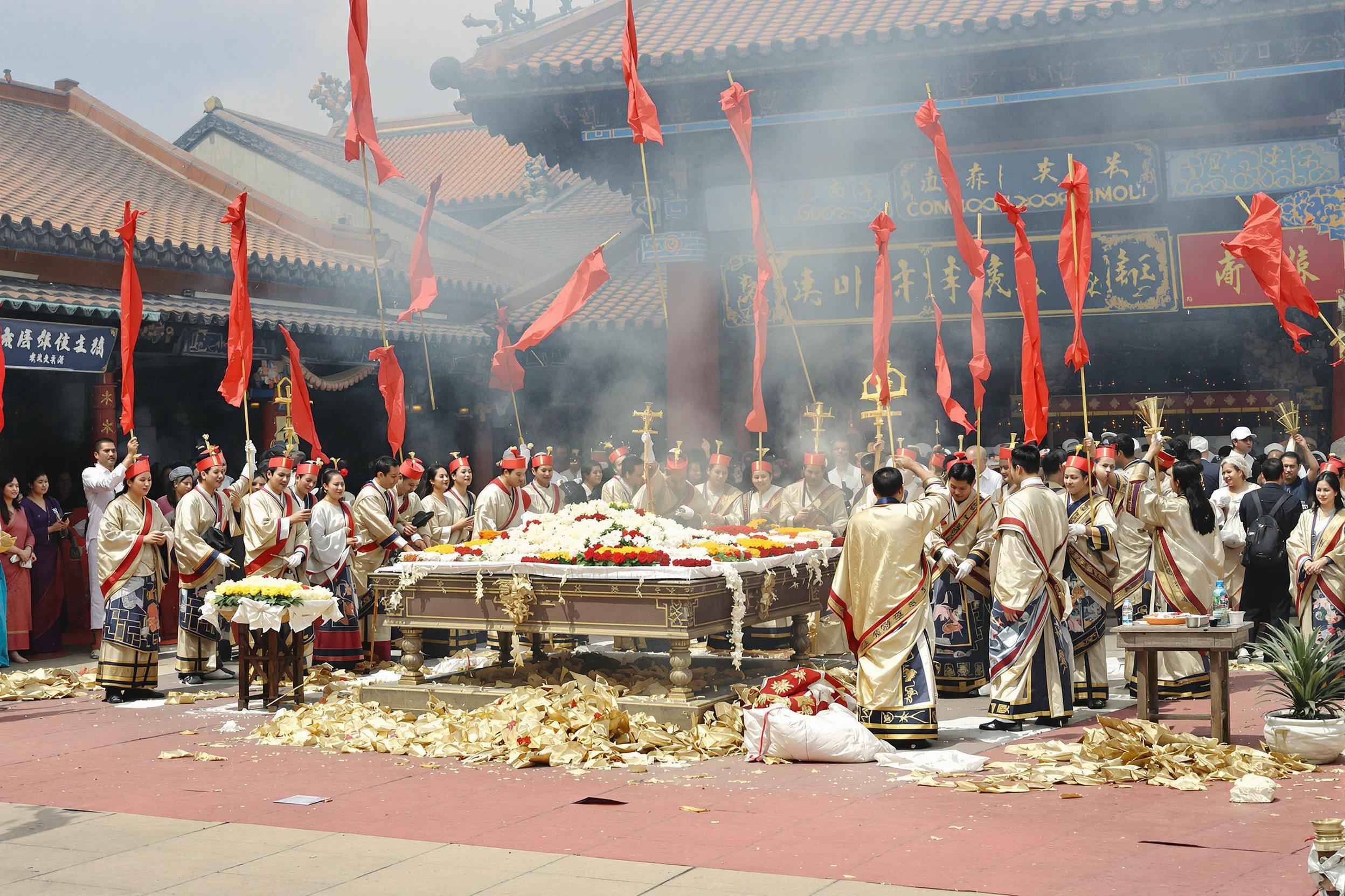 Rites funéraires confucianistes : traditions et symboles du deuil en Chine