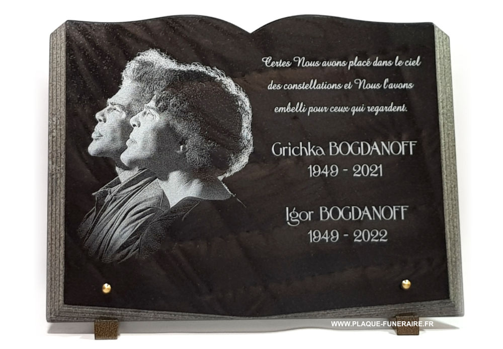 Plaque funéraire personnalisée Bogdanoff