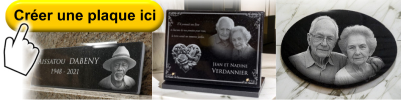 Personnaliser une plaque mortuaire