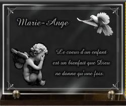 Plaque funeraire Ange