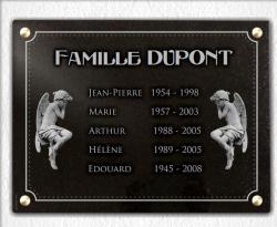 Plaque mortuaire Ange