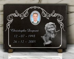 Plaque mortuaire Ange