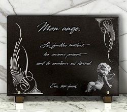 Plaque mortuaire Ange