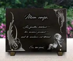 Plaque mortuaire Ange