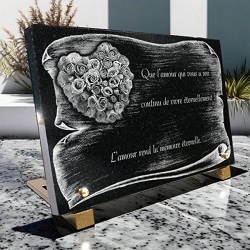 Plaque mortuaire Parchemin