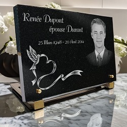 Plaque mortuaire Coeurs