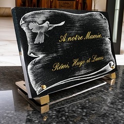 Plaque mortuaire Parchemin