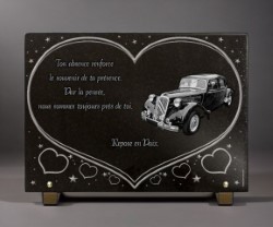 coeur, Citroën Traction, voiture automobile, granit