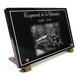 Plaque funeraire Semi remorque  Ref : 142